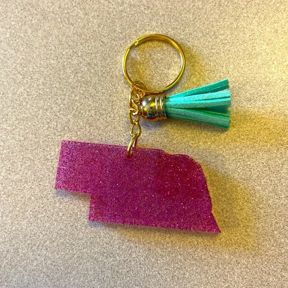 Handmade U.S. State Keychain - Nebraska - Picture 1 of 6